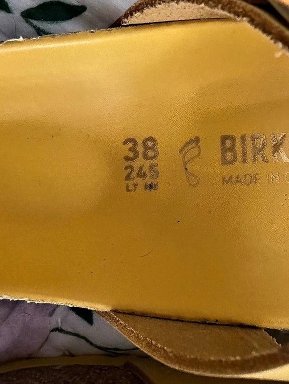 Birkenstock Arizona Sandals Yellow EU 38 - Picture 3 of 4